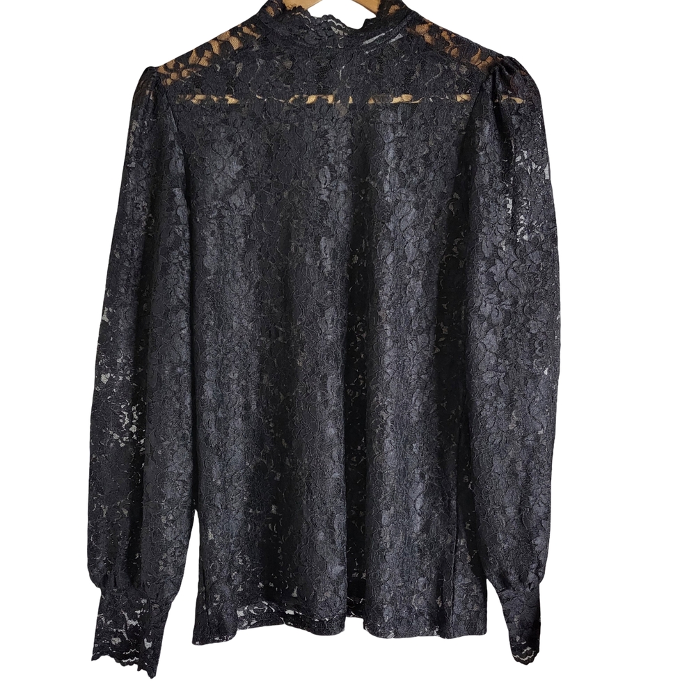 Chic Black Lace Blouse for Women